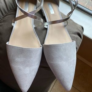 Flats Pointy Toe Gray Flats forever 21